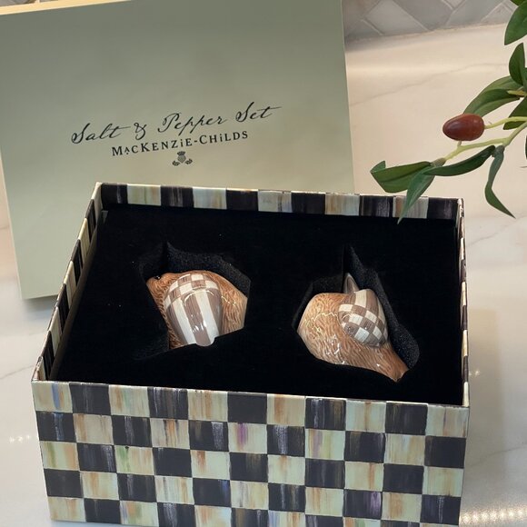 🐦 MacKenzie-Childs Songbird Salt & Pepper Set – Gilded Garden 🪻 - Picture 5 of 16